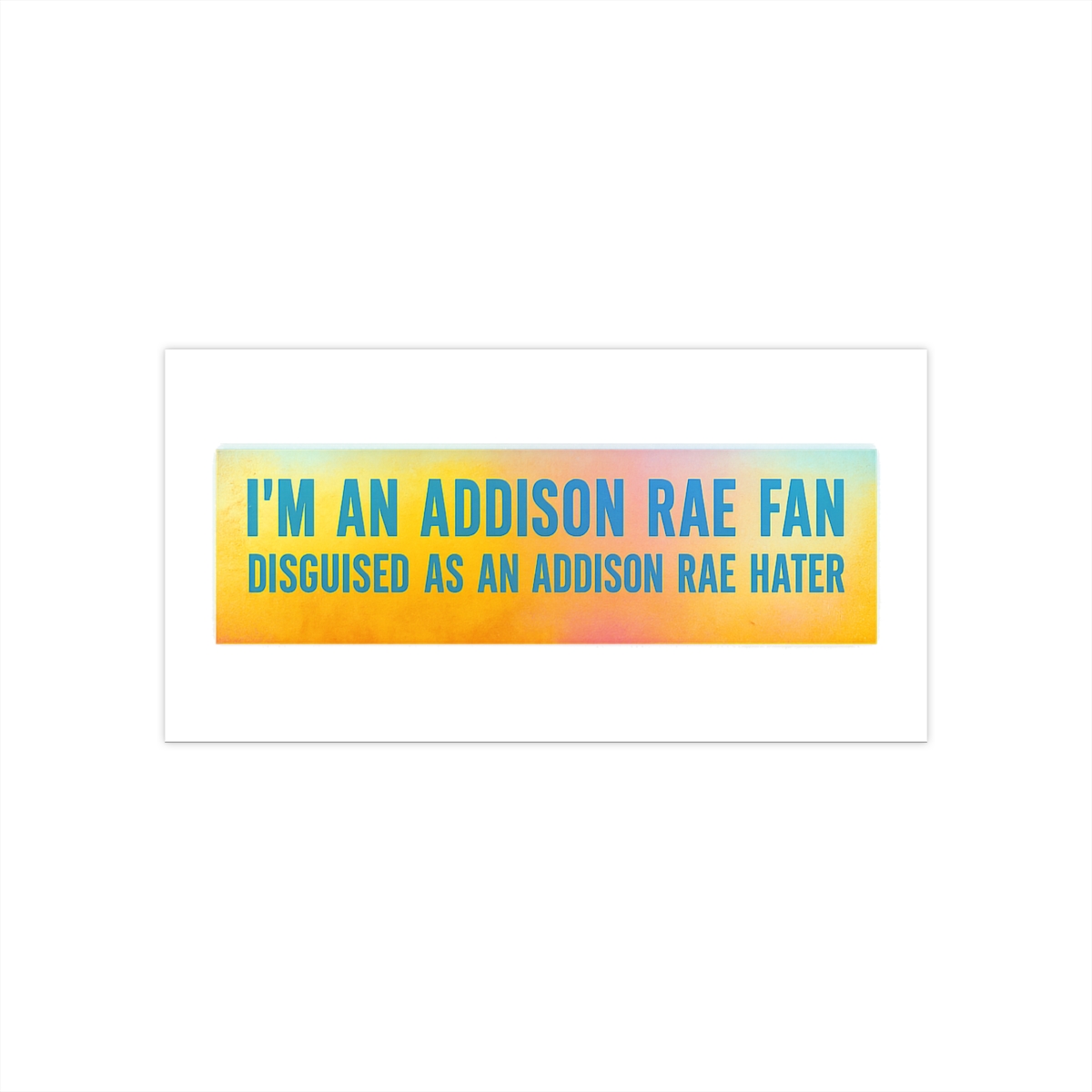 Disguised Bumper Sticker Addison Album Funny Vinyl Decal