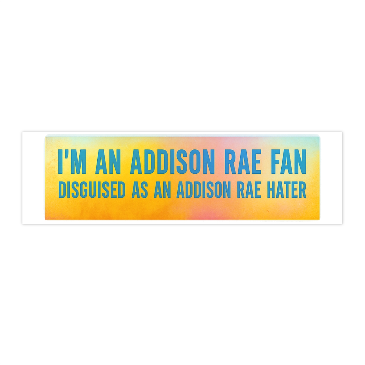 Disguised Bumper Sticker Addison Album Funny Vinyl Decal - alternate angle 1, merchandise
