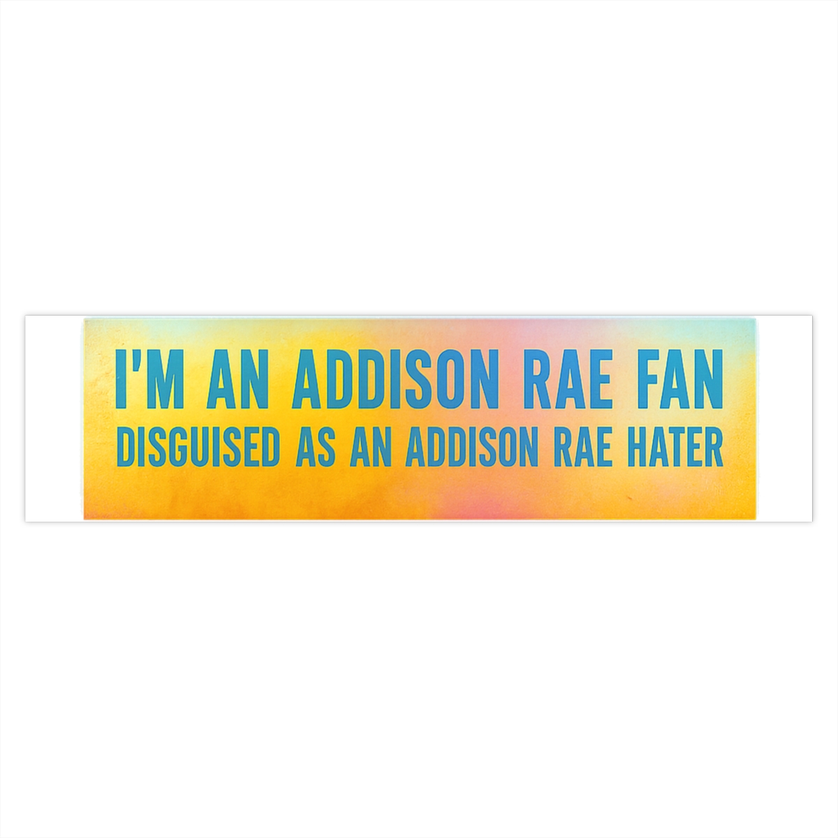 Disguised Bumper Sticker Addison Album Funny Vinyl Decal - alternate angle 2, merchandise