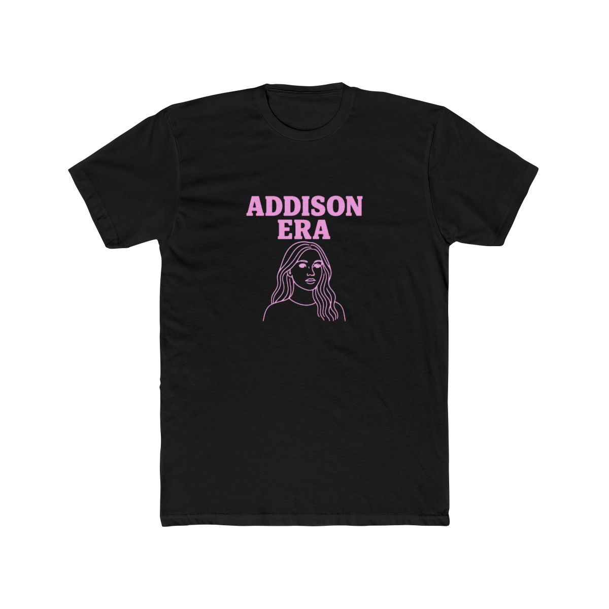 Addison Era Pink Portrait | Addison Rae Tee, TikTok Fan Shirt, Concert Gift - alternate angle 3, merchandise