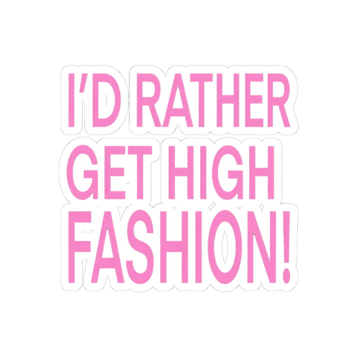 Addison Rae High Fashion Sticker | Chic TikTok Glam Vinyl Decal
