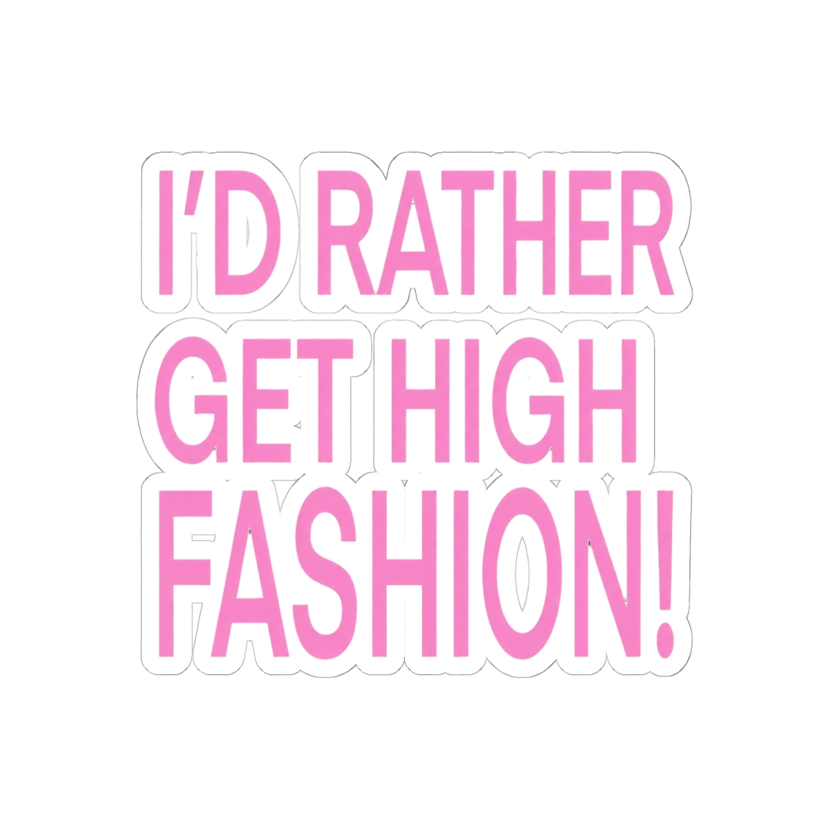 Addison Rae High Fashion Sticker | Chic TikTok Glam Vinyl Decal - alternate angle 1, merchandise