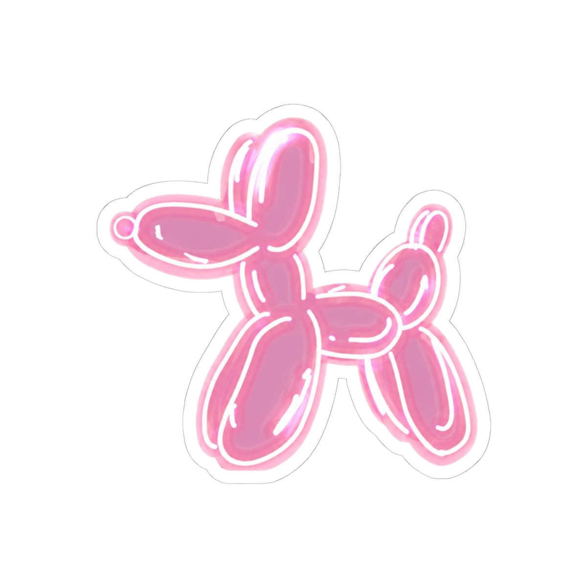 Neon Balloon Dog Sticker | Cute Glowing Vinyl Decal