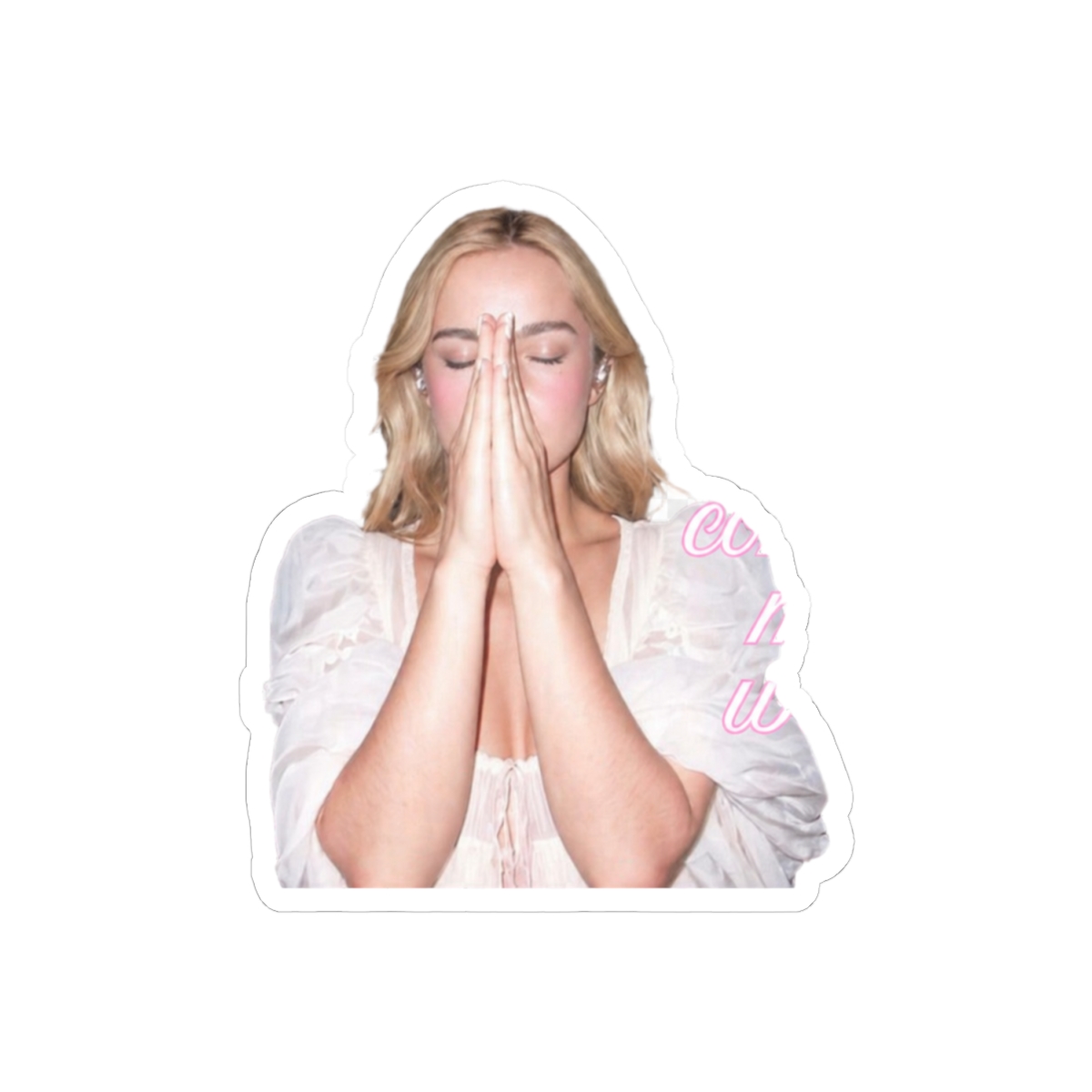 Addison Rae Headphones Manifesting Sticker - TikTok Fan Vinyl Decal - alternate angle 1, merchandise