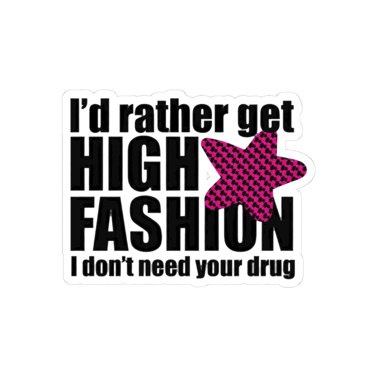 High Fashion Addison Sticker | Sleek Minimalist Vinyl Decal