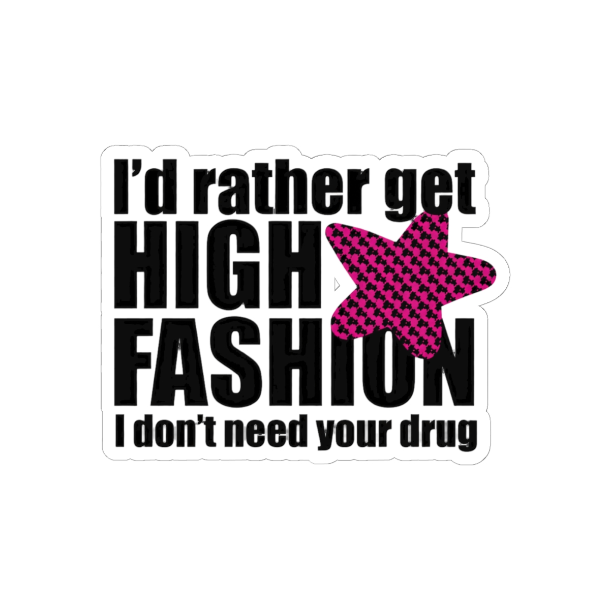 High Fashion Addison Sticker | Sleek Minimalist Vinyl Decal - alternate angle 2, merchandise
