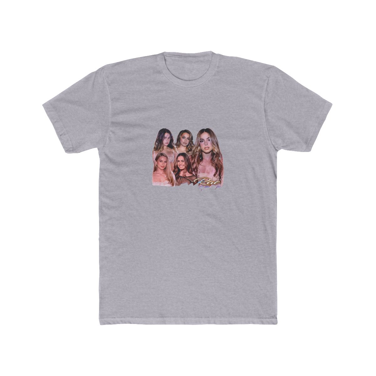 Black T Shirt with the name "ADDISON" in a gradient font. The shirt features a collage of images of a woman. The shirt also has the text "Rae Mararui" in a cursive font