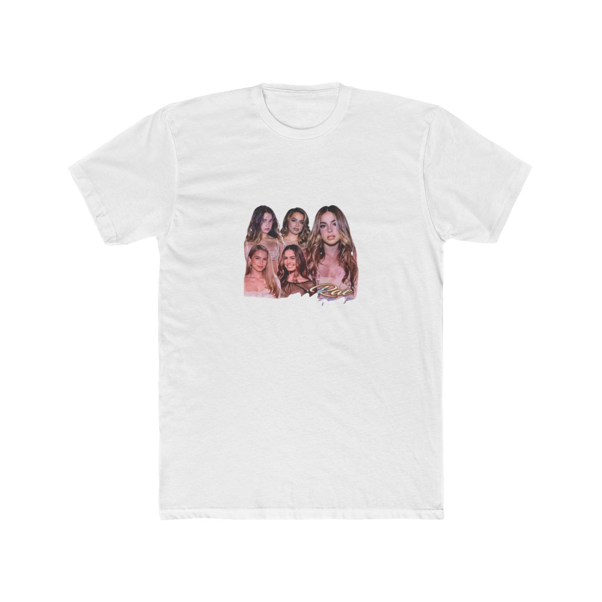 Black T Shirt with the name "ADDISON" in a gradient font. The shirt features a collage of images of a woman. The shirt also has the text "Rae Mararui" in a cursive font - Official t-shirts merchandise