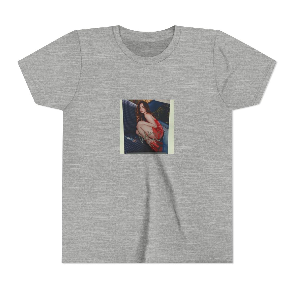Elegant Red Dress Heels Car Portrait Signed Print Dress (Kids) - alternate angle 5, merchandise