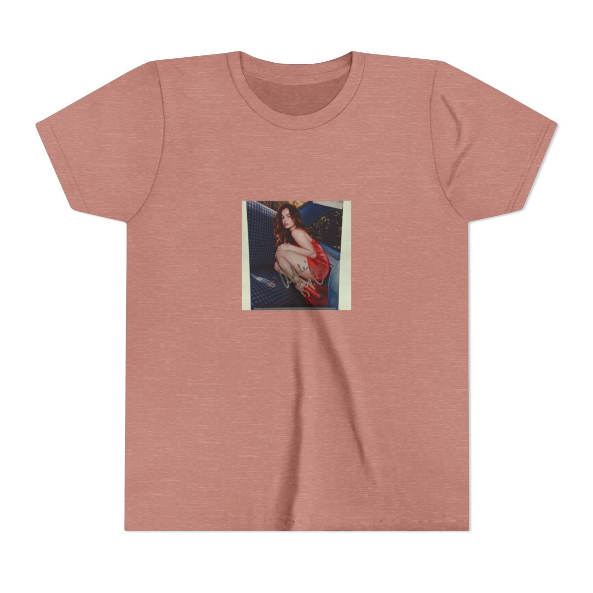Elegant Red Dress Heels Car Portrait Signed Print Dress (Kids) - alternate angle 2, merchandise