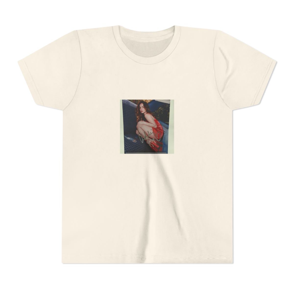 Elegant Red Dress Heels Car Portrait Signed Print Dress (Kids) - alternate angle 3, merchandise